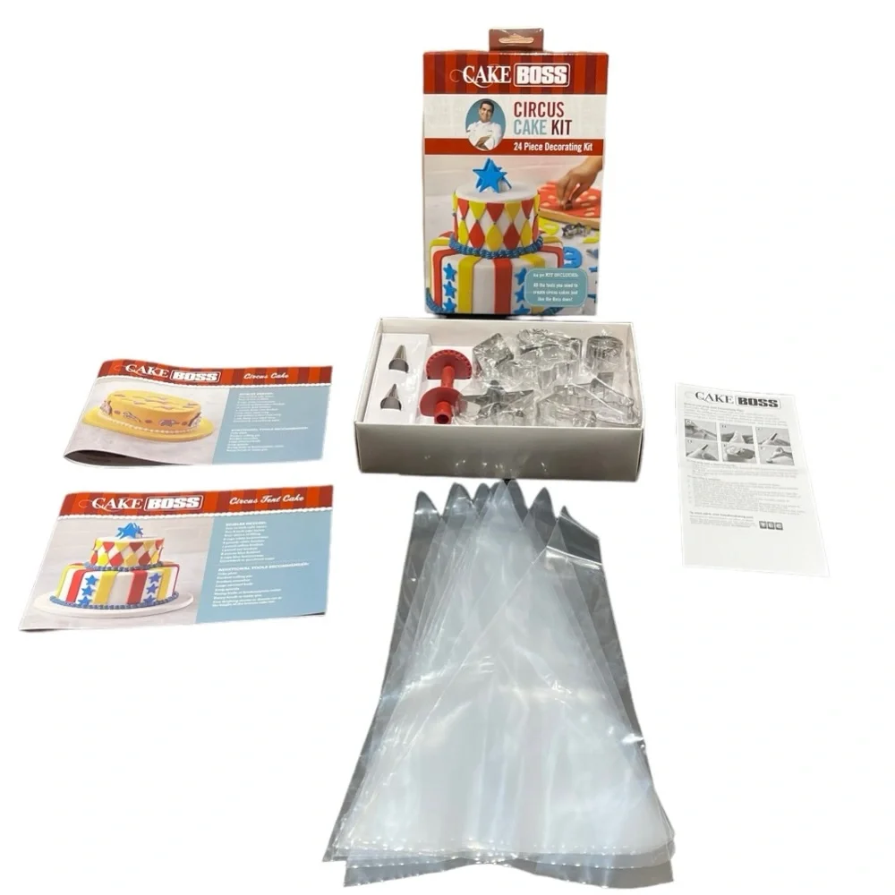 Cake Boss 24 Piece Circus Cake‎ Decorating Kit - Cutters Tips Guides NEW